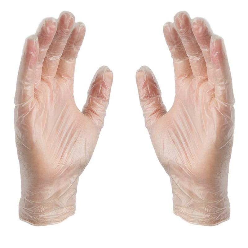 Ammex GLOVEPLUS AMMEX Industrial Clear Vinyl Gloves, Latex Free, Powder Free, Food Safe, Disposable, Non-Sterile - Image 3